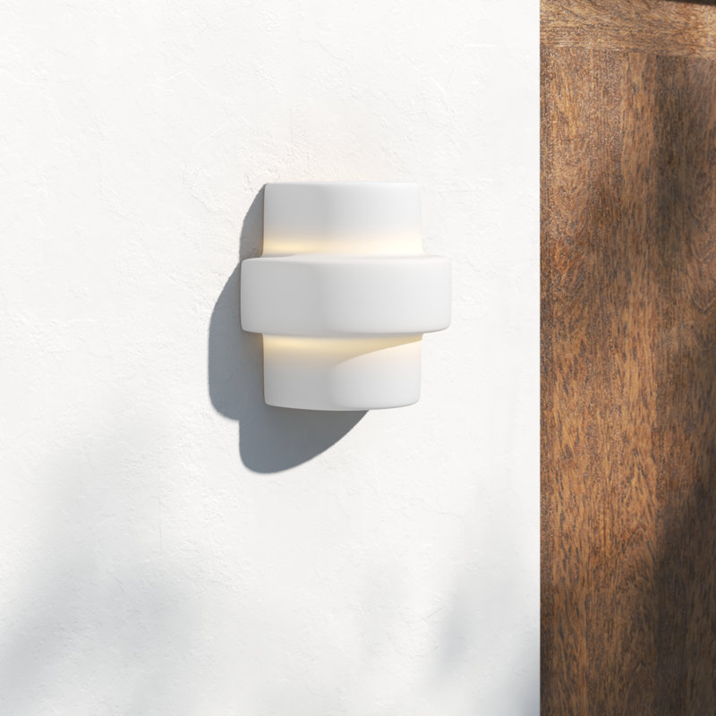 Bergen Ceramic Wall Light, Bisque