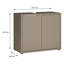 Chadwic Modern minimalistic vanity unit with 2 doors, fits most sinks, engineered wood, warm taupe, 74.5 cm W x 63.9 cm H x 34.9 cm D