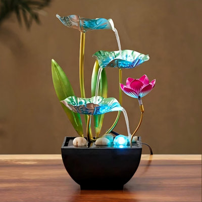 Lizard Green Lotus Desktop Fountain