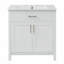 Meuble-lavabo de 30 pouces avec lavabo en céramique et beaucoup de rangement - le choix parfait pour les petites salles de bain-531323374