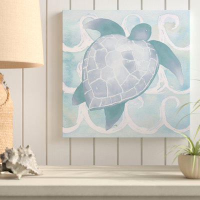 «Azure Sea Creatures II», reproduction de peinture à l'aquarelle