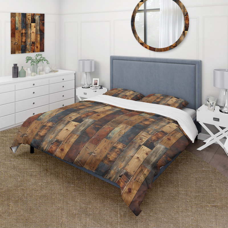 Ensemble de housse de couette Country, Housse de couette pour grand lit + 2 taies décora