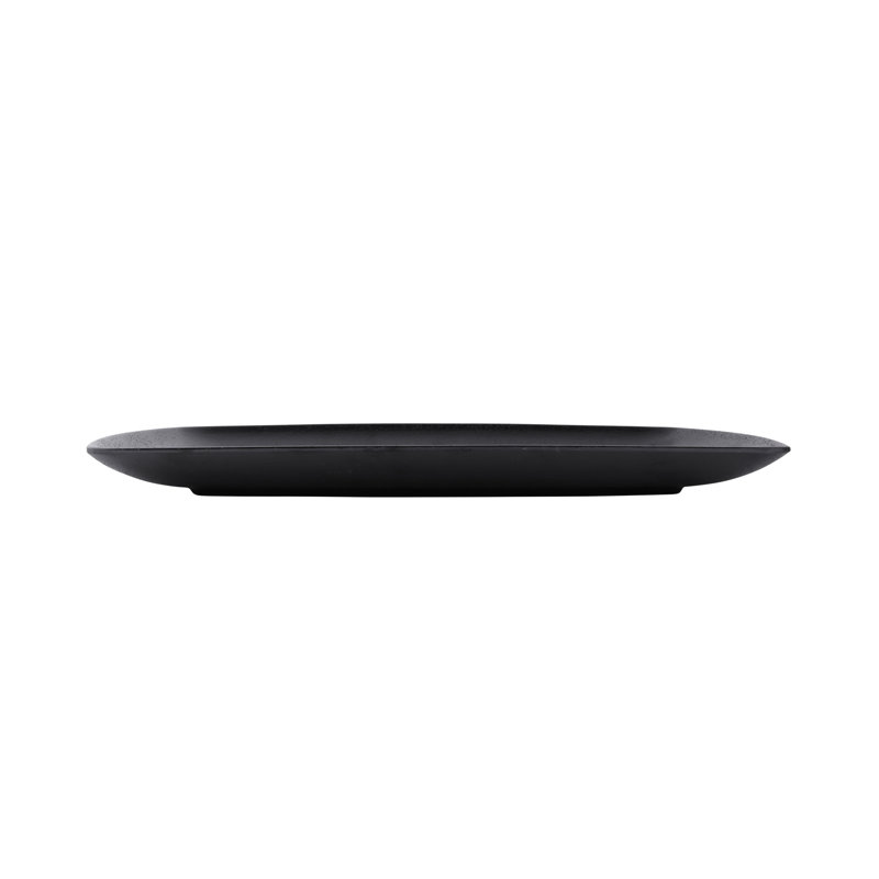 Elite Global Solutions Zen Melamine Platter, 1.13" H x 15" W x 11.38" D, Black