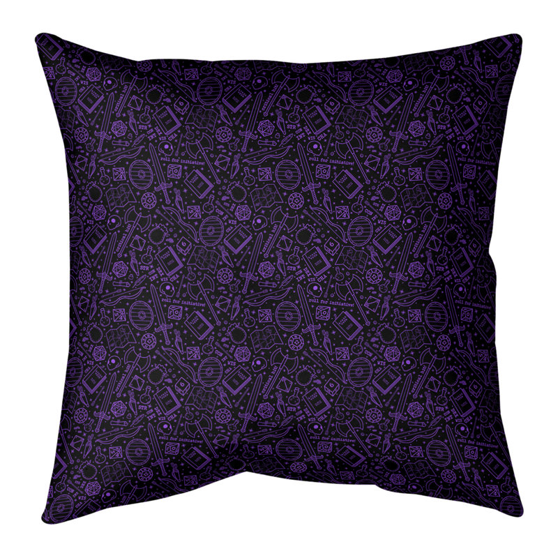 Housse de coussin décoratif carré Katelyn Elizabeth, Bourre en polyester, H 16 po x l 16 po, Mauve clair