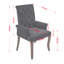 Modern Chenille Upholstered Dining Chair - Hand-Tufted Button Backrest, Curved Solid Wood Legs, Single Pack-123043501