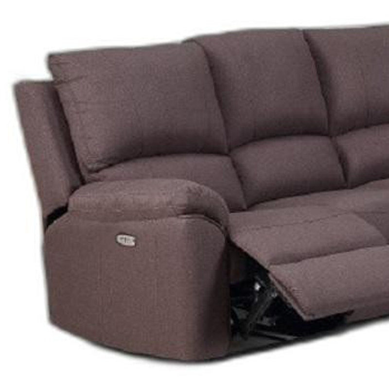 Brown Polyester Blend Reclining U Shaped Three Piece Corner Sectional With Console Brown Polyester Blend Reclining U Shaped Three Piece Corner Sectional With Console