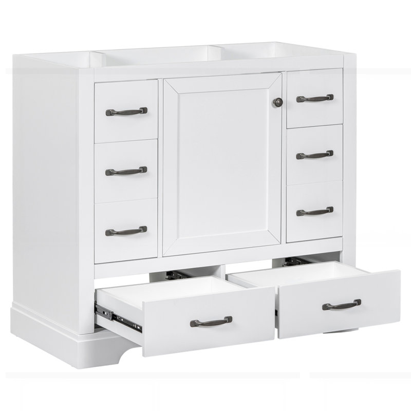 36" Bathroom Vanity without Sink, White