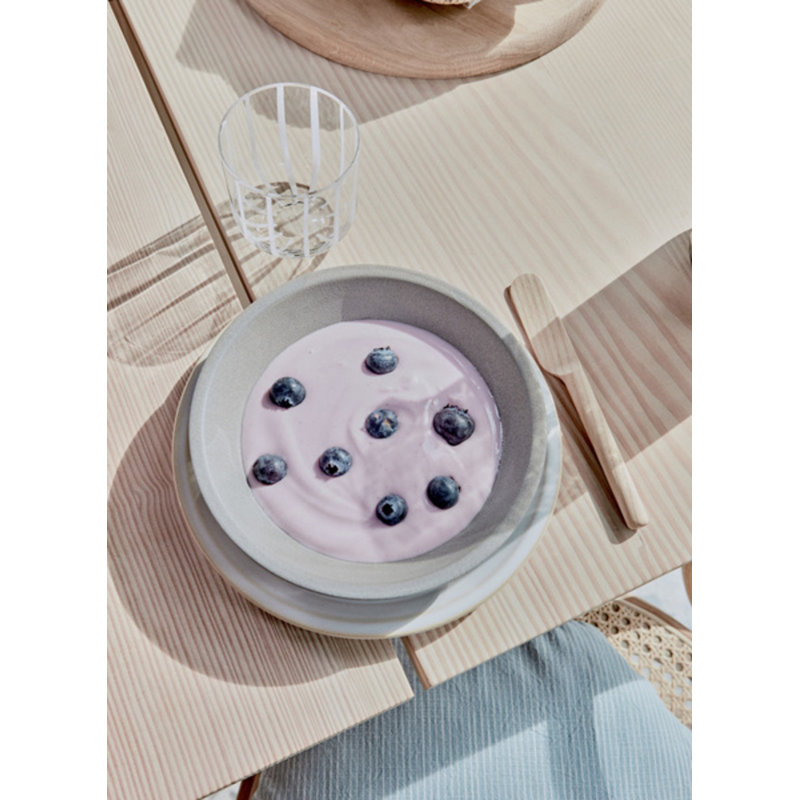 Yuka Handmade Terracotta Dinner Plate, Offwhite