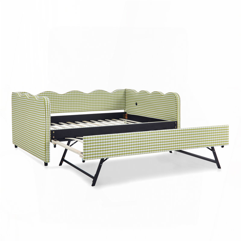 Lit de jour double, Lit gigogne simple, Vert