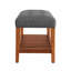 Banc rembourré en tissu avec rangement ouvert-680758613