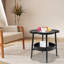 Table de bout ronde à 4 niveaux avec table d'appoint à 4 niveaux Clover