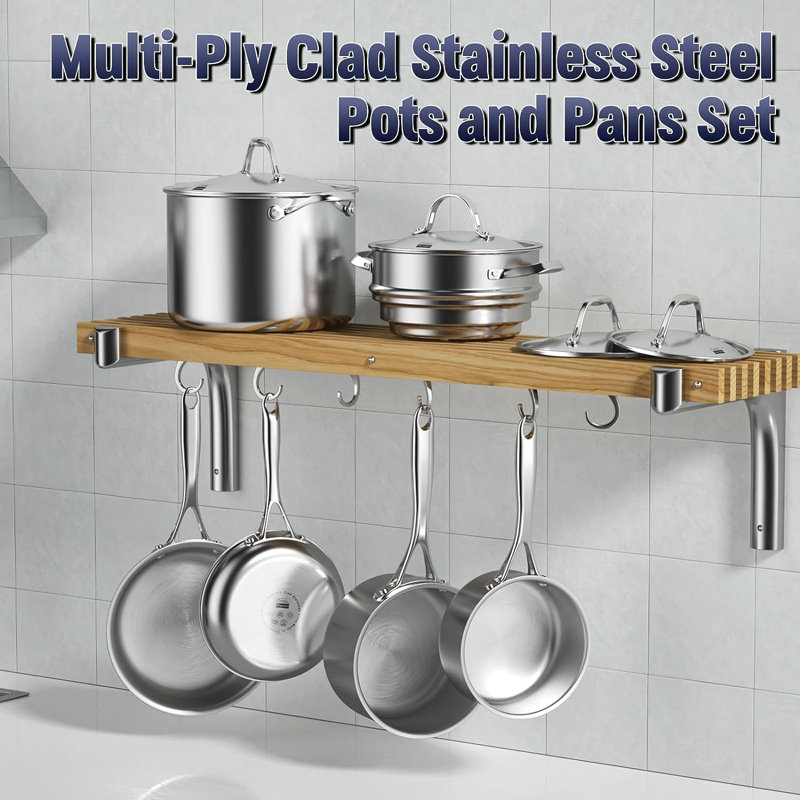 Cooks Standard Multi-Ply Full Clad Stainless Steel Saucepan with Lid