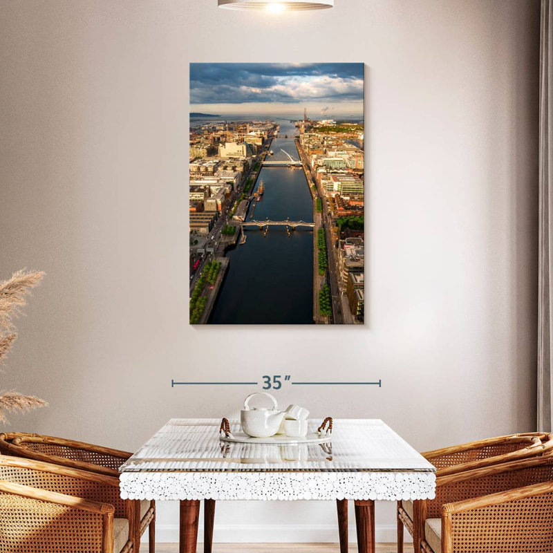 Aime Dublin Docklands Aerial View, 45" H x 30" W