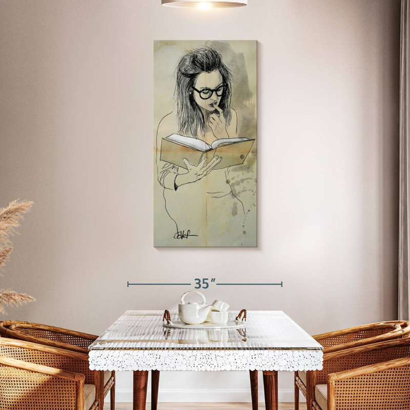 Book Girl, 48" H x 24" W