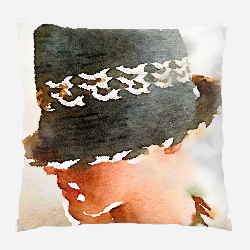 Coussin décoratif aquarelle Deserie, Microsuède, Intérieur