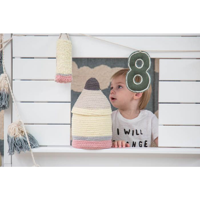 Boîte en tissu Retour à l'école, H 12 po x l 5 po x P 5 po