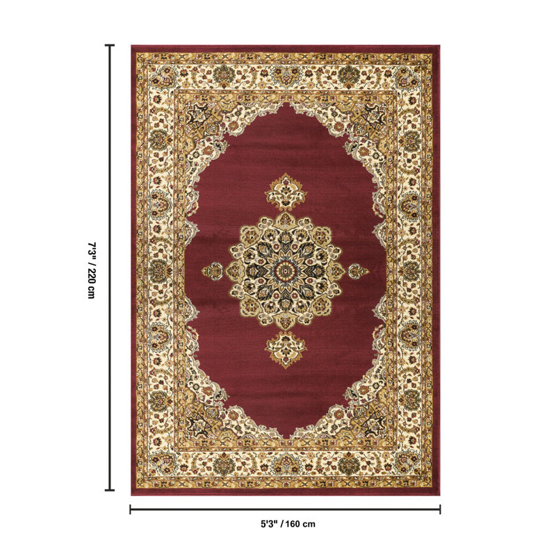 Tapis rouge 5 pi 3 po x 7 pi 3 po Rouge, 5 pi 3 po x 7 pi 3 po