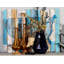 Décoration murale en bois et en métal