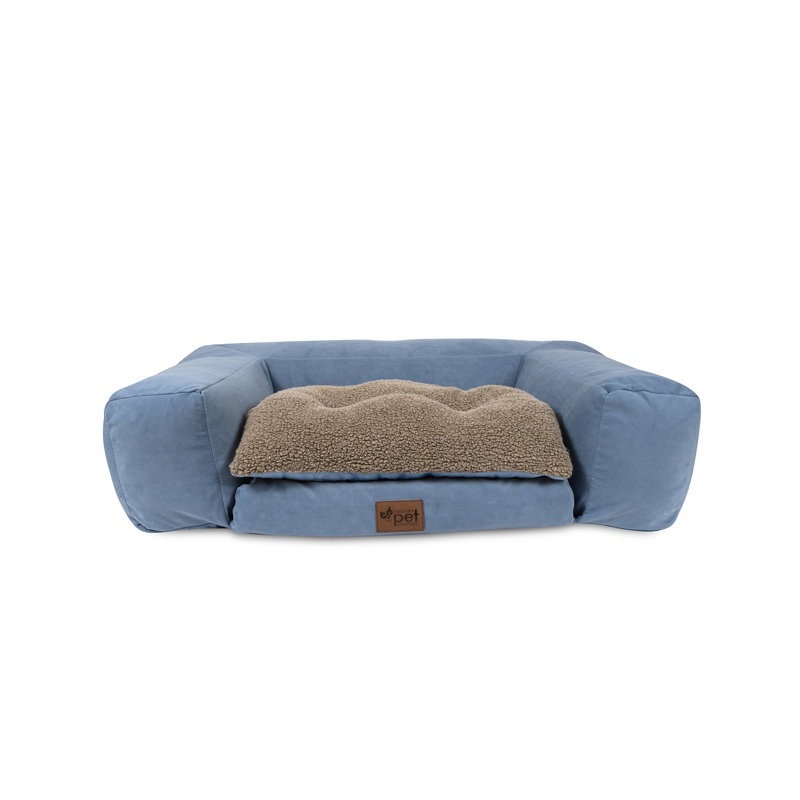 Large Rectangle Pet Couch, Brown, Bleu, Petit (l 47 po x P 32 po x H 9 po)