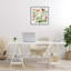 Fleurs nautiques et aigrette, art giclée blanche encadrée par Melissa Wang-102895379-102895380