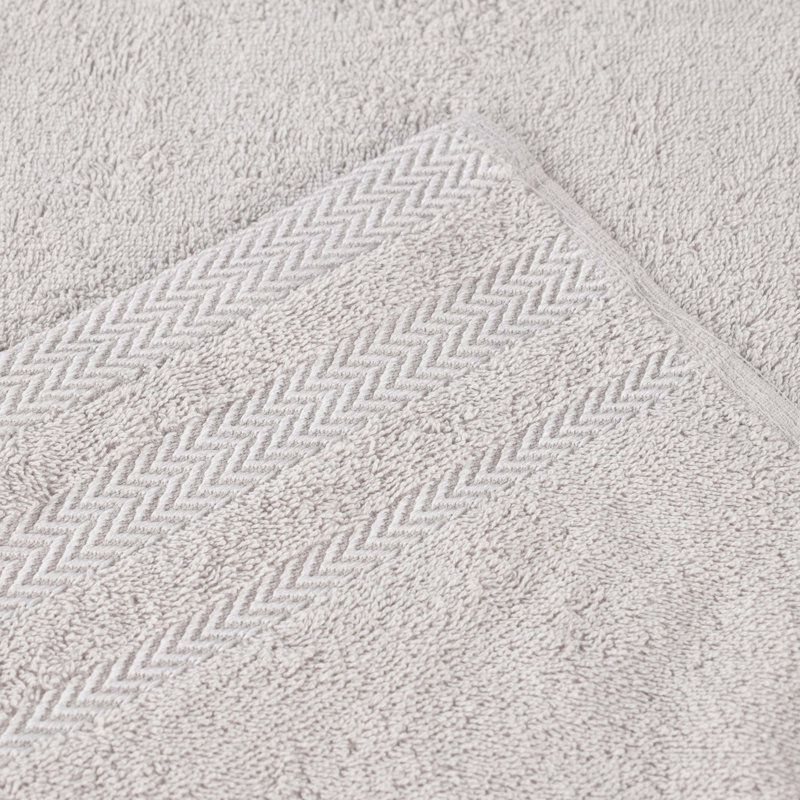 Serviettes de bain 100% coton Dobby, Platine