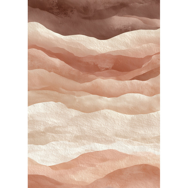 Papier peint abstrait paysage abstrait avec tons de terre mur double moderne amovible