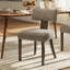 Chaise rembourrée avec coussin épais, pieds en bois massif-129034637