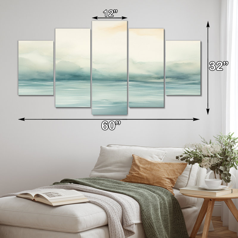 Conlyn - impression d'art mural lac - 5 panneaux