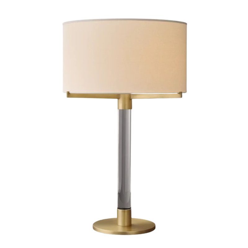 Laughton Aged Brass Crystal Table Lamp