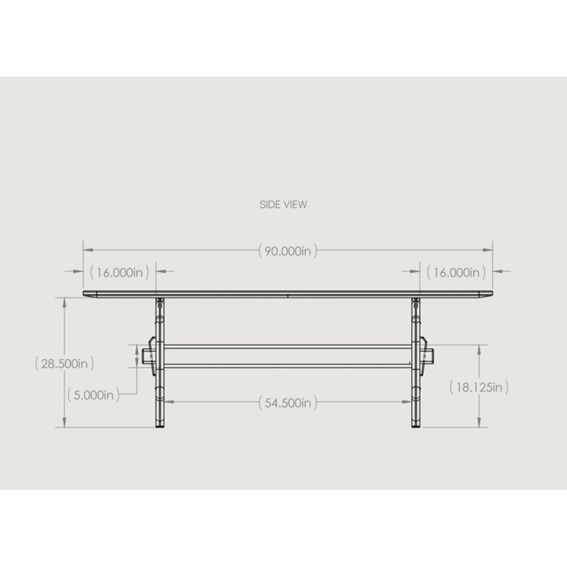 Osage 90" Dining Table, Walnut