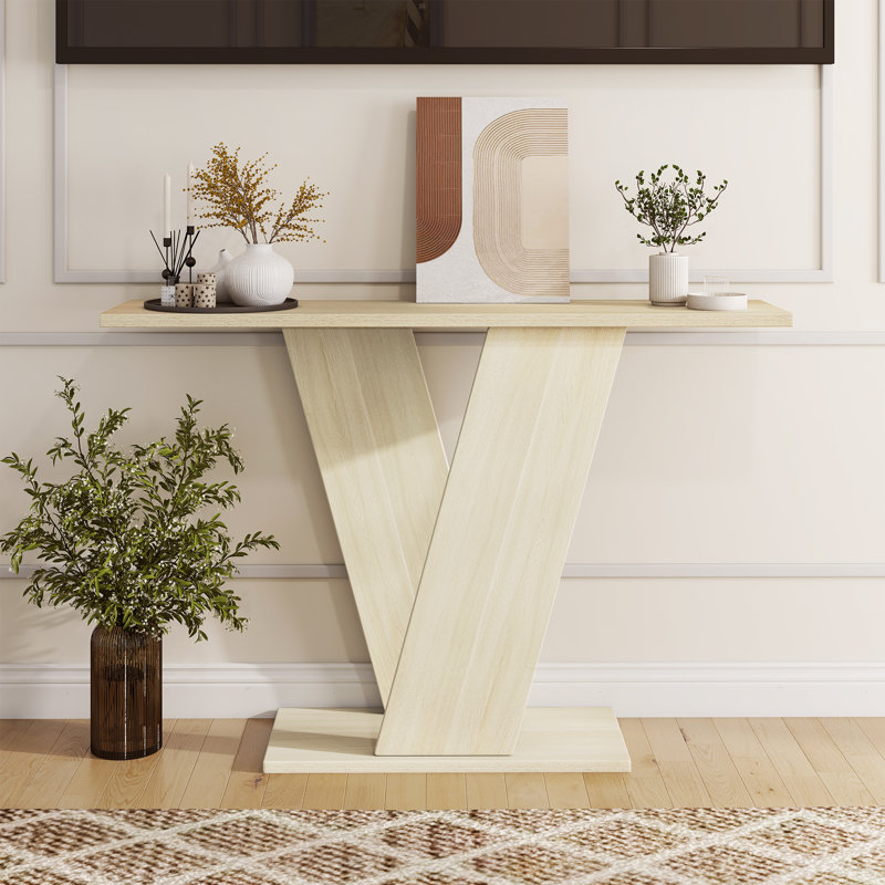 Hanniel Solid Wood Console Table, 51.18" H x 14.76" W x 6.89" D