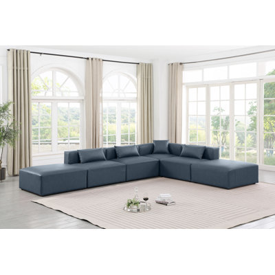Canapé modulaire en similicuir 6 pièces Houswerth