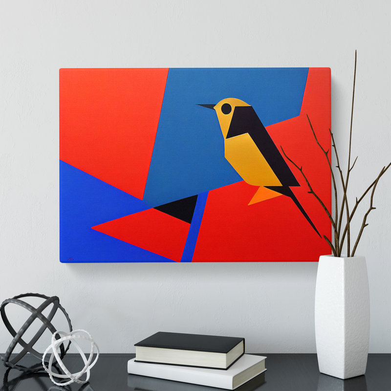 Robin Bird Abstract Vol.4 - Wrapped Canvas, 40cm H x 60cm W x 3cm D