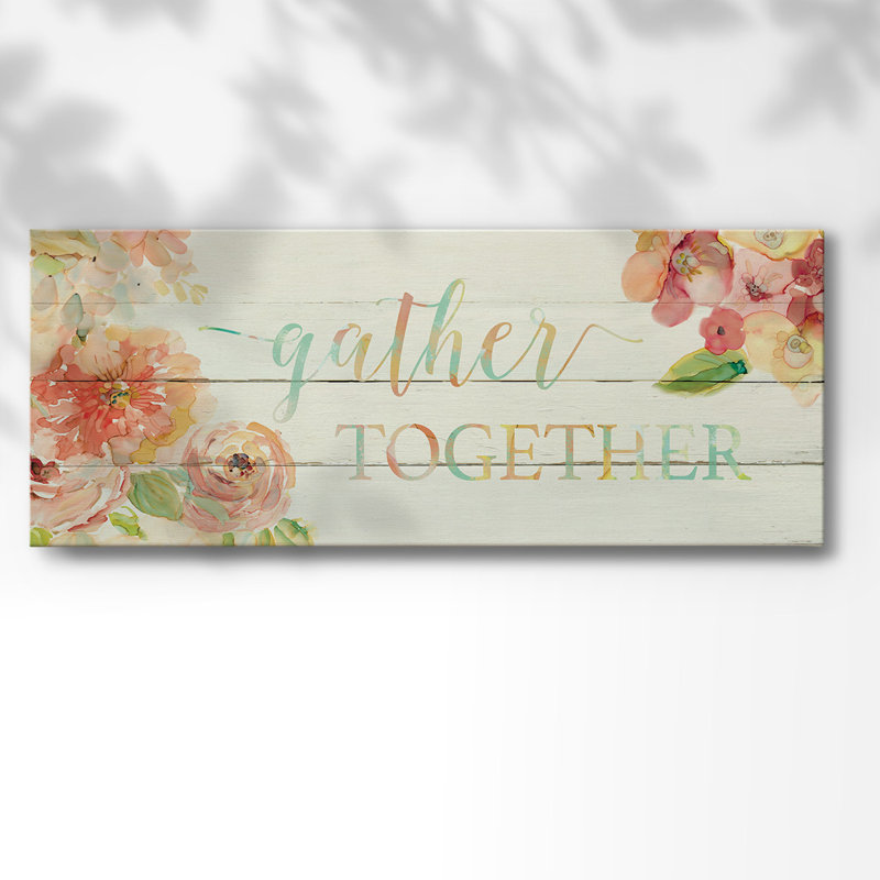 «Gather Together» sur toile, H 24 po x l 60 po x P 1,5 po