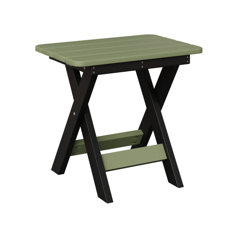 Berlin Gardens Folding End Table, Black, Sage