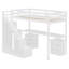 Lit mezzanine simple avec deux commodes, bureau et bande lumineuse-261523524-261523526