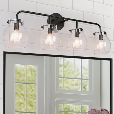 Vendramin 4-Light Black Dimmable Vanity Light