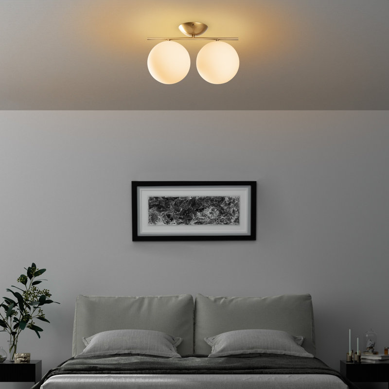 Élégant lustre doré, structure en métal, 16,5 po x 7,9 po x 10,6 po | Diamètre du capuchon: 7,9 pouces | Plaque de base: H 5,5 po: 2,4 po | 2 x douille G9 Max 8W (ampoule non incluse) | Éclairage élégant pour les maisons et les bureaux modernes, classé IP20