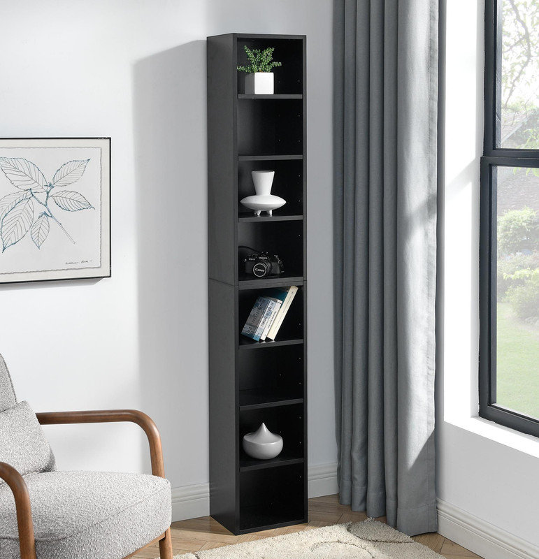 8-Tier Media Tower Rack: This sleek and practical media tower rack is designed to meet all your storage and display needs. With its 8 tiers, it offers ample space for organizing various media items.