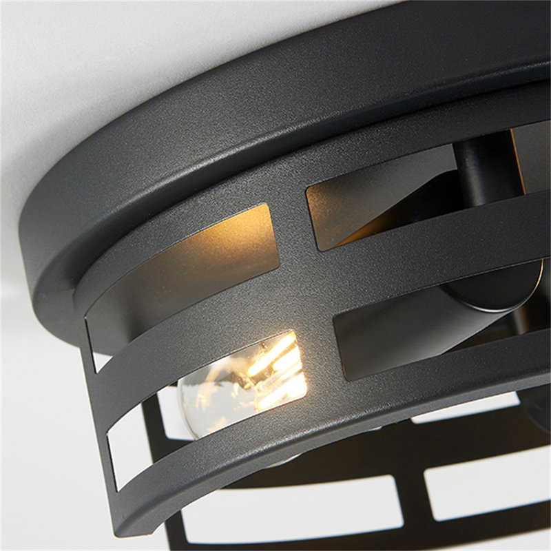 Plafonnier encastré noir 11 lumières 2 lumières