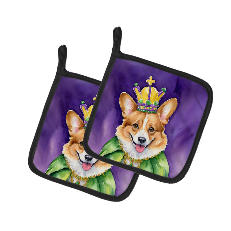 Paire de poignées Corgi King of Mardi Gras