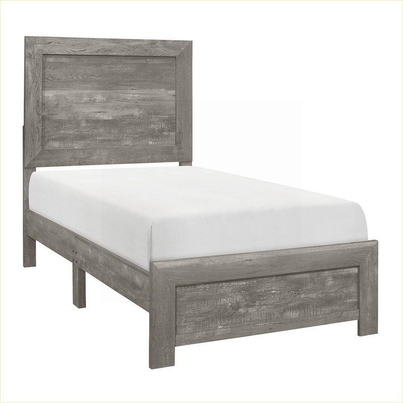 Lit simple dans une boîte, Twin, Gray