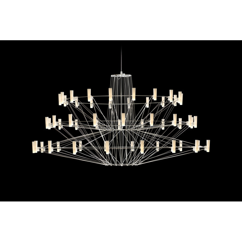 Coppélia LED Chandelier, Large, Chrome