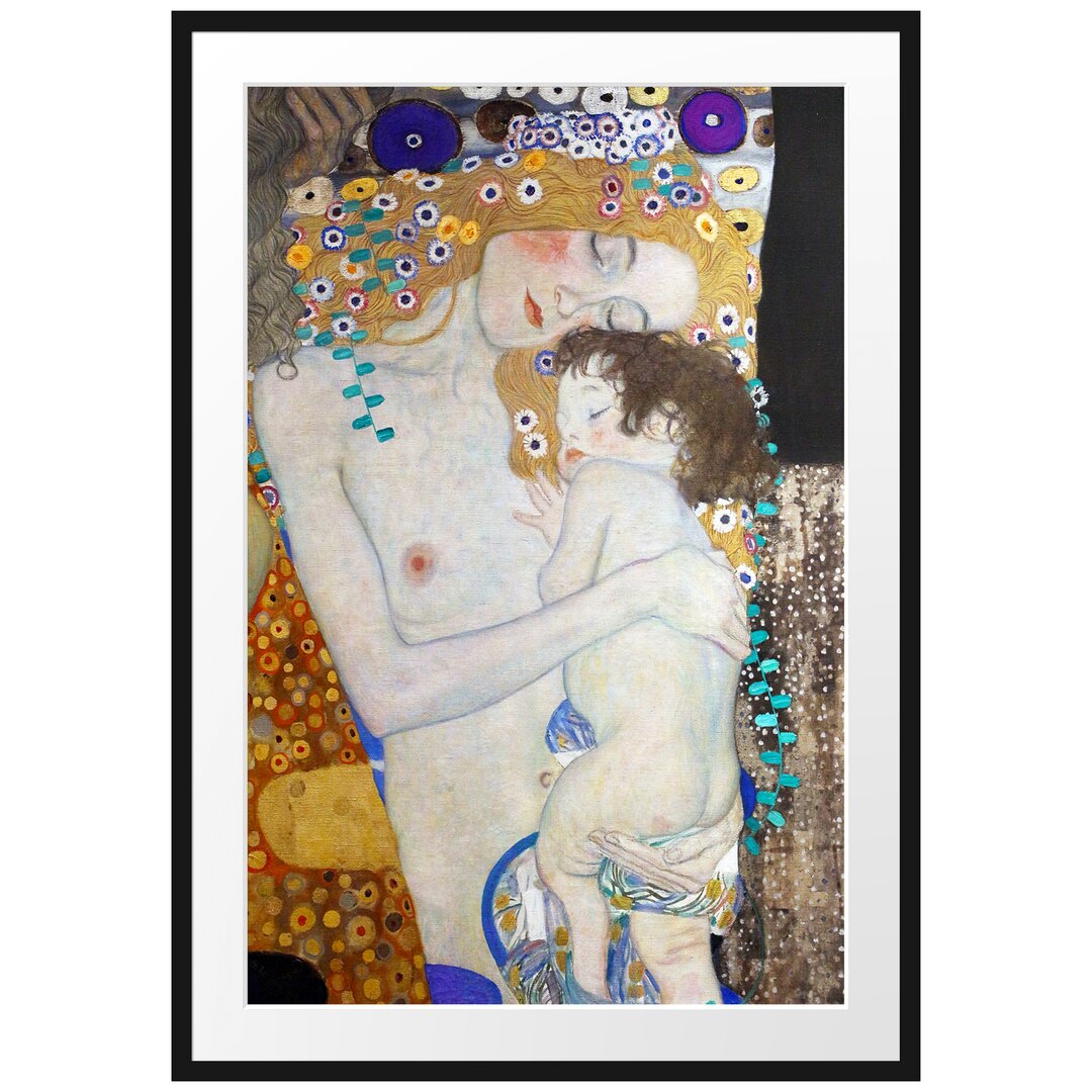 Gerahmter Kunstdruck The Three Ages of a Woman von Gustav Klimt