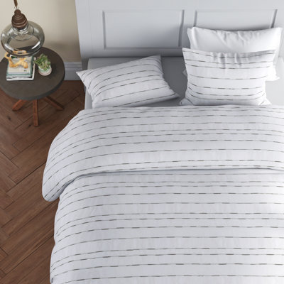 Zari Cotton Percale Duvet Cover Set