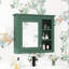 Armoire de salle de bain 30 po x 28 po avec miroir. Fixation murale, 5 tablettes et plus, armoire de rangement polyvalente, fonctionnelle
