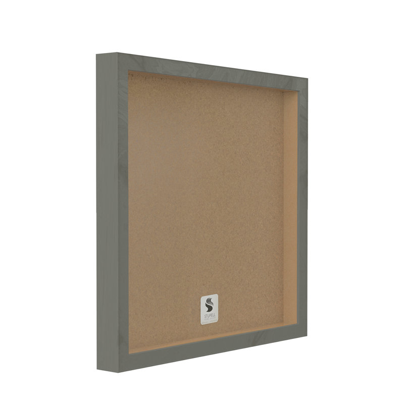 Gray and Beige Abstract Canvas Print with Gray Frame
