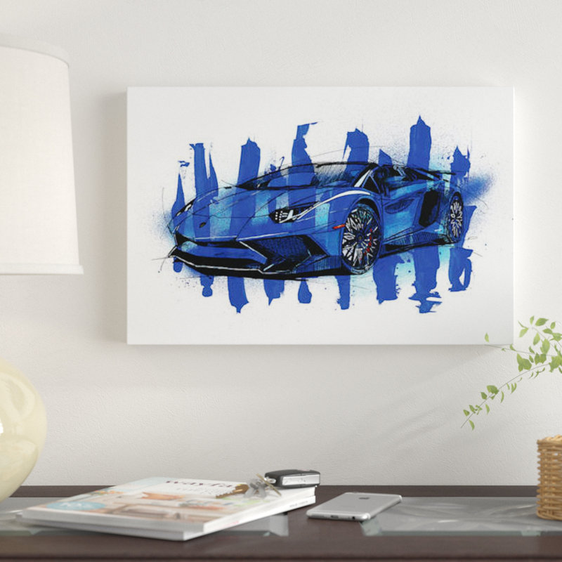 « aventador sv lp750-4 », reproduction sur toile, H 8 po x l 12 po x P 0,75 po, Toile tendue, Pas de tapis