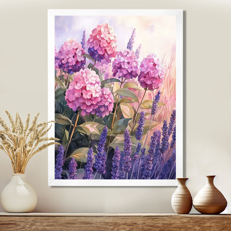 Elyse - impressions sur toile florales, H 32 po x l 24 po, Reproduction encadrée d'une seule photo, Blanc