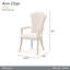 Fantosini Dining Arm Chair - Silver Mist